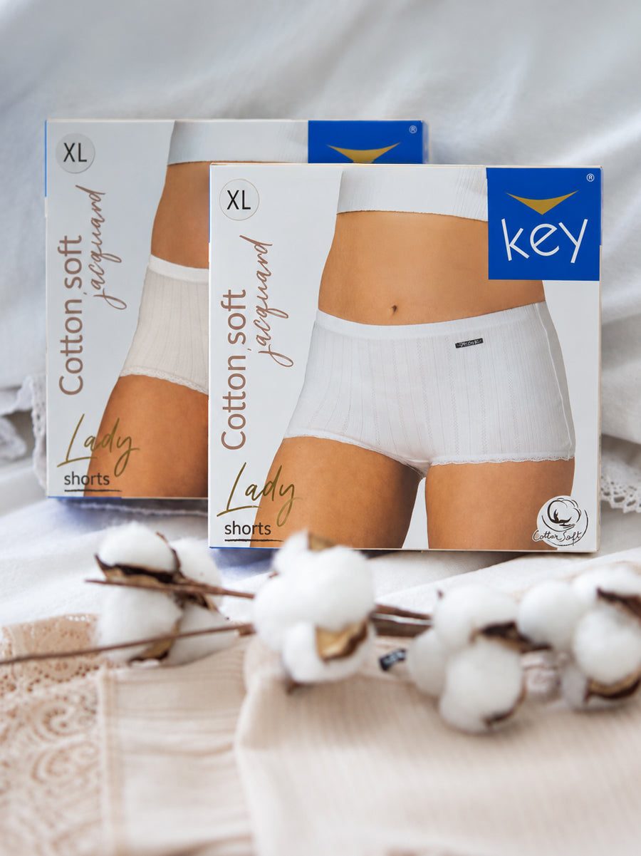 Szorty żakardowe Key – beżowe