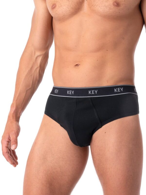 Melanżowe slipy 2 szt. Key – czarne