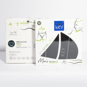 Melanżowe slipy 2 szt. Key – czarne