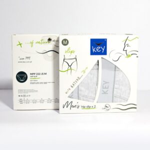 Melanżowe slipy 2 szt. Key – jasno-szary melanż