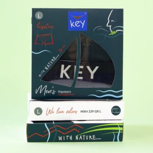 Stonowane bokserki Key – granatowe