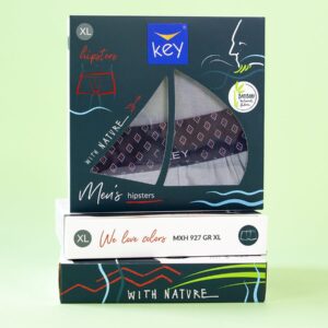 Bambusowe eleganckie bokserki Key – granatowe