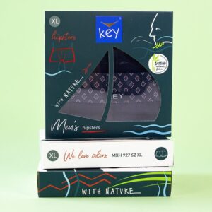 Bambusowe eleganckie bokserki Key – szary