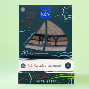 Klasyczne bokserki z dłuższą nogawką Key – granatowe