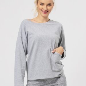Wygodna i ciepła bluza domowa – HOT TOUCH Key – jasno-szara