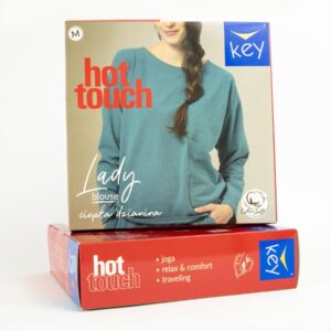 Wygodna i ciepła bluza domowa – HOT TOUCH Key – jasno-szara