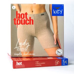 Wygodne długie szorty HOT TOUCH Key – czarny melanż