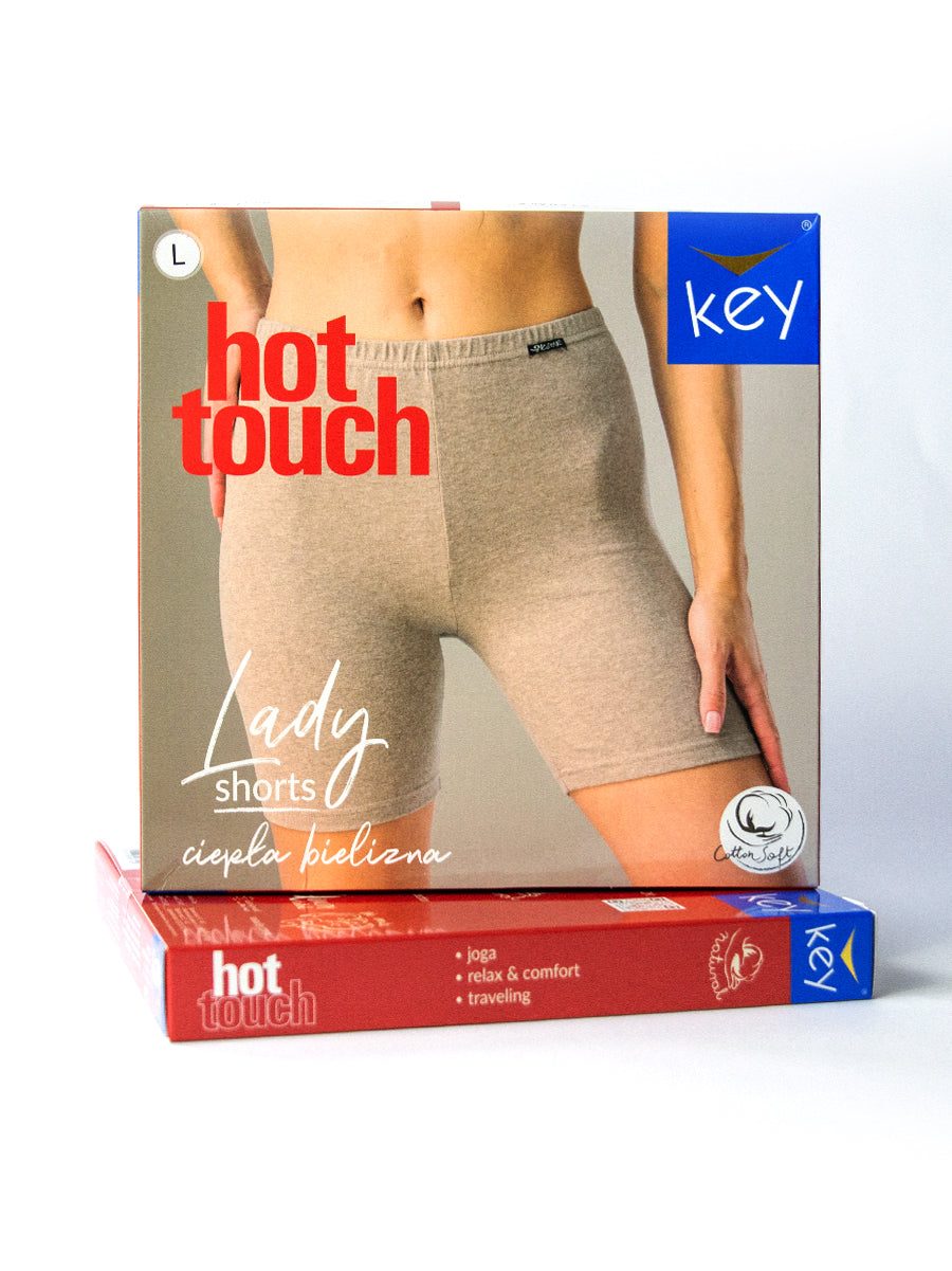 Wygodne długie szorty HOT TOUCH Key – czarny melanż