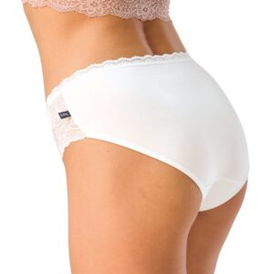 Zmysłowe koronkowe majtki midi bikini 2 szt. Key – białe